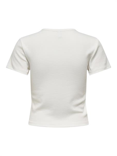 ONLDANIELLA S/S RIB TOP CS JRS cloud dancer3