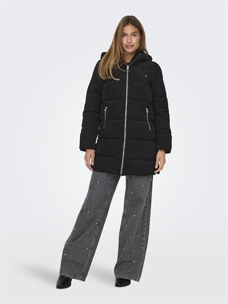 ONLDOLLY LONG CORDUROY PUFFER OTW black