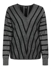 ONLDOMINIQUE LS GLITTER V-NECK CS KNT black