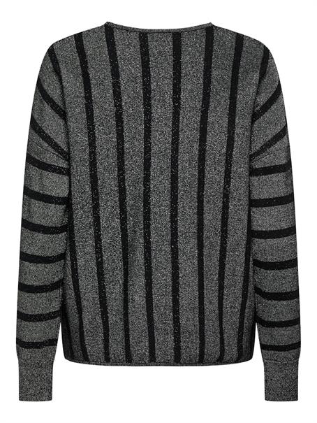 ONLDOMINIQUE LS GLITTER V-NECK CS KNT black
