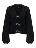 ONLDONNA LS BOW V-NECK CS KNT black