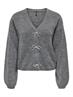 ONLDONNA LS BOW V-NECK CS KNT medium grey melange