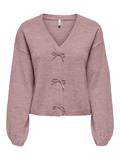 ONLDONNA LS BOW V-NECK CS KNT woodrose