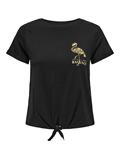 ONLDORA LIFE S/S KNOT FOLD-UP TOP JRS black