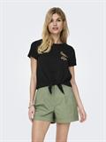 ONLDORA LIFE S/S KNOT FOLD-UP TOP JRS black
