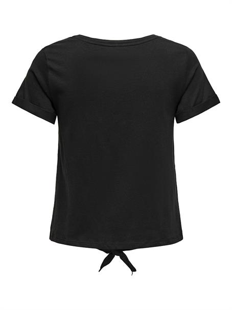 ONLDORA LIFE S/S KNOT FOLD-UP TOP JRS black