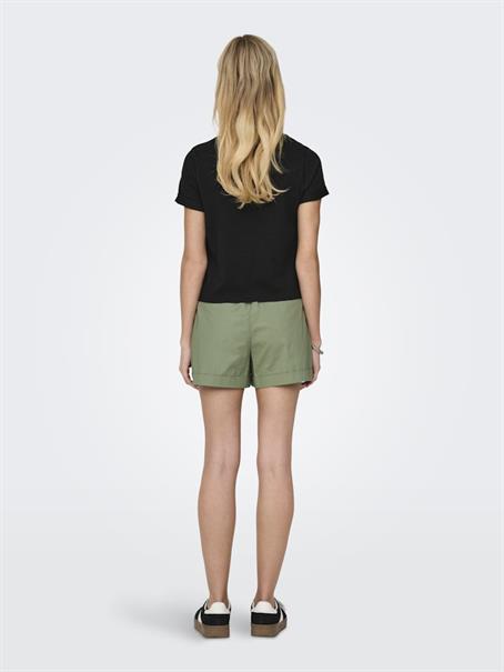 ONLDORA LIFE S/S KNOT FOLD-UP TOP JRS black