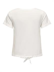 ONLDORA LIFE S/S KNOT FOLD-UP TOP JRS cloud dancer