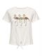 ONLDORA LIFE S/S KNOT FOLD-UP TOP JRS cloud dancer