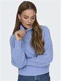 ONLDORITTA LS CABLE ZIP HIG NECK KNT grapemist