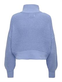 ONLDORITTA LS CABLE ZIP HIG NECK KNT grapemist