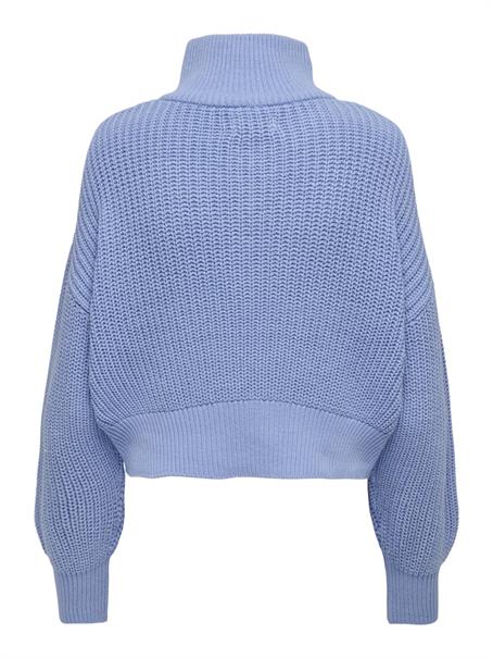 ONLDORITTA LS CABLE ZIP HIG NECK KNT grapemist
