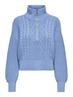 ONLDORITTA LS CABLE ZIP HIG NECK KNT grapemist