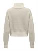 ONLDORITTA LS CABLE ZIP HIG NECK KNT pumice stone
