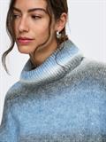 ONLDUBLIN LS SPACE DYE HIGHNECK KNT dusty blue