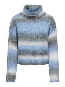 ONLDUBLIN LS SPACE DYE HIGHNECK KNT dusty blue