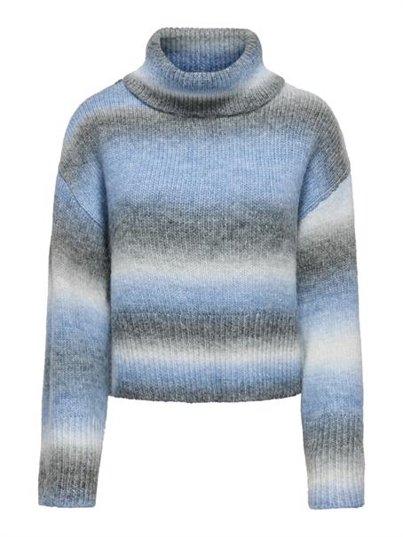 ONLDUBLIN LS SPACE DYE HIGHNECK KNT dusty blue