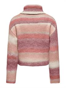 ONLDUBLIN LS SPACE DYE HIGHNECK KNT rose brown