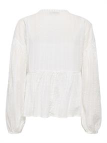 ONLDUSI L/S DETAIL TOP WVN CS cloud dancer