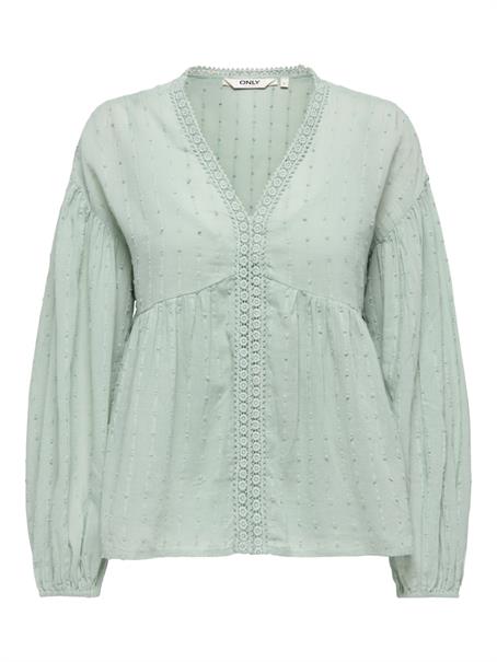 ONLDUSI L/S DETAIL TOP WVN CS jadeite