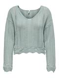 ONLELBA LIFE LS V-NECK CC KNT gray mist