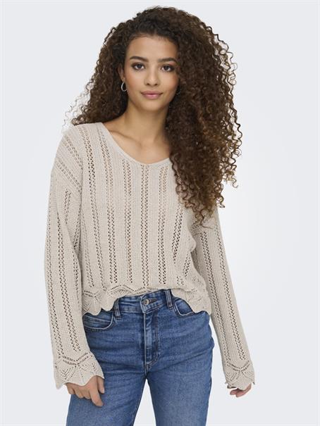 ONLELBA LIFE LS V-NECK CC KNT pumice stone