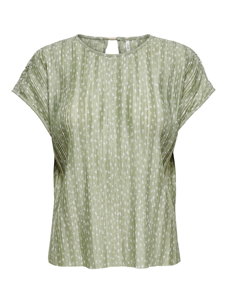 Only Damen Bluse 15227245 Desert Sage - neck top