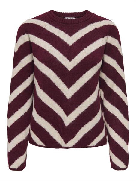 ONLELIZA L/S PULLOVER KNT NOOS zinfandel