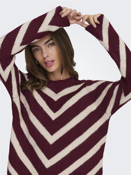 ONLELIZA L/S PULLOVER KNT NOOS zinfandel