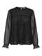 ONLELIZA LIFE LS DOBBY TOP WVN black