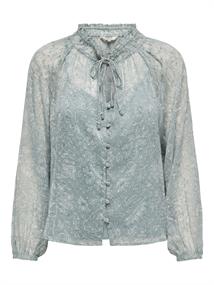 ONLELIZA LIFE LS V-NECK STRING TOP WVN fog green