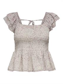 ONLELIZA LIFE SS SMOCK TOP WVN CS powder puff