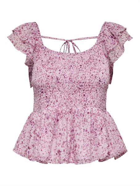 ONLELIZA SS SMOCK TOP WVN CS pale lilac