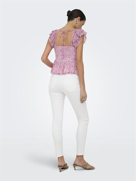 ONLELIZA SS SMOCK TOP WVN CS pale lilac