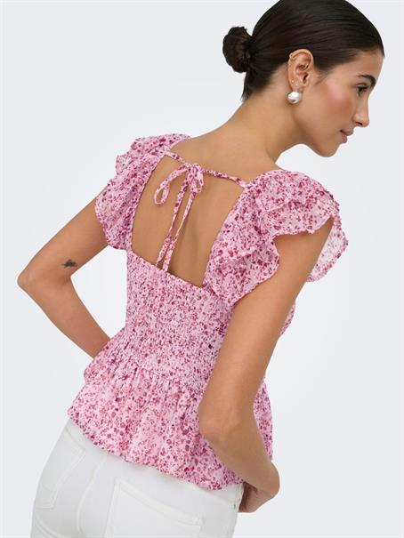 ONLELIZA SS SMOCK TOP WVN CS pale lilac