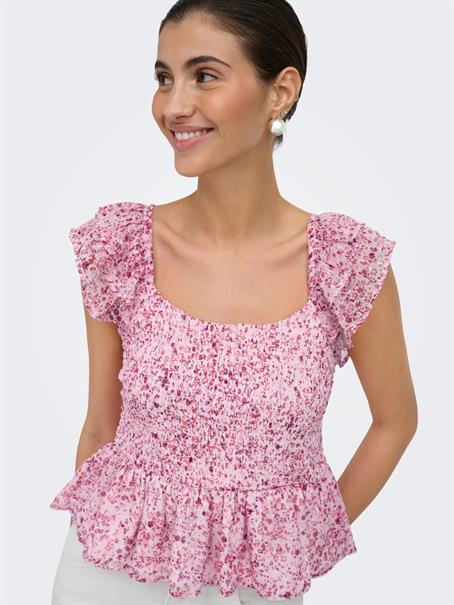 ONLELIZA SS SMOCK TOP WVN CS pale lilac