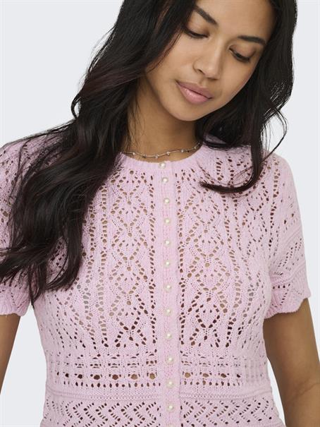 ONLELKE LIFE SS PEARL CARDIGAN NCA KNT romance rose