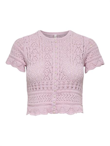 ONLELKE LIFE SS PEARL CARDIGAN NCA KNT romance rose