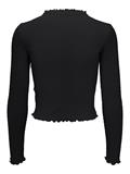 ONLELLA L/S WRAP FRILL TOP JRS black1