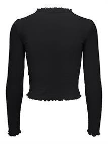 ONLELLA L/S WRAP FRILL TOP JRS black1