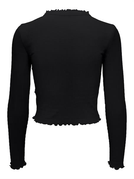ONLELLA L/S WRAP FRILL TOP JRS black1