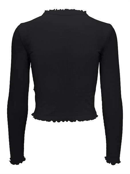 ONLELLA L/S WRAP FRILL TOP JRS black1