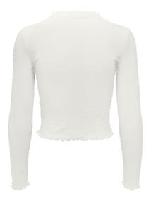 ONLELLA L/S WRAP FRILL TOP JRS cloud dancer