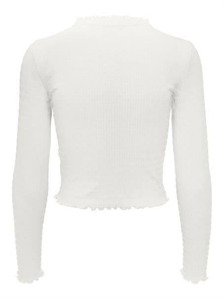ONLELLA L/S WRAP FRILL TOP JRS cloud dancer