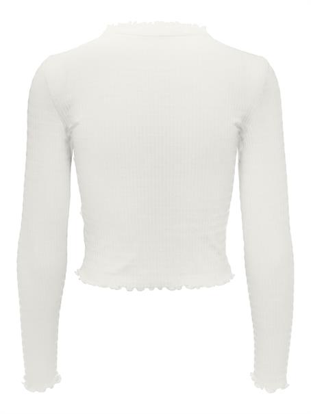 ONLELLA L/S WRAP FRILL TOP JRS cloud dancer