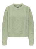 ONLELLY LIFE LS CABLE O-NECK CC KNT desert sage