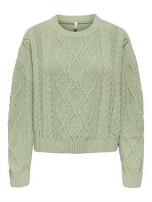 ONLELLY LIFE LS CABLE O-NECK CC KNT desert sage