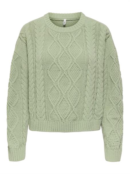 ONLELLY LIFE LS CABLE O-NECK CC KNT desert sage