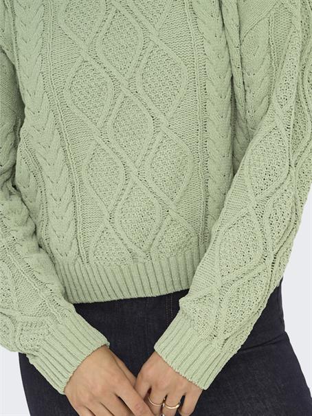ONLELLY LIFE LS CABLE O-NECK CC KNT desert sage