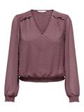 ONLELMIRA LIFE NEW DOBBY L/S TOP NOOS rose brown